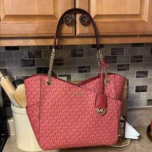 Michael Kors Red Tote Bag